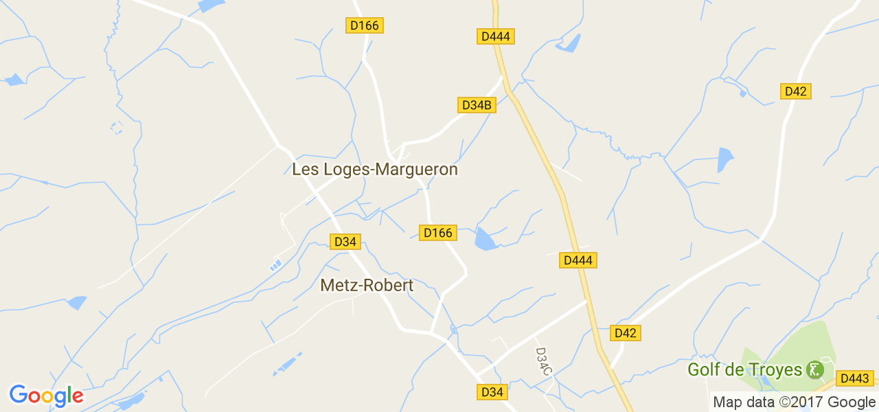 map de la ville de Loges-Margueron