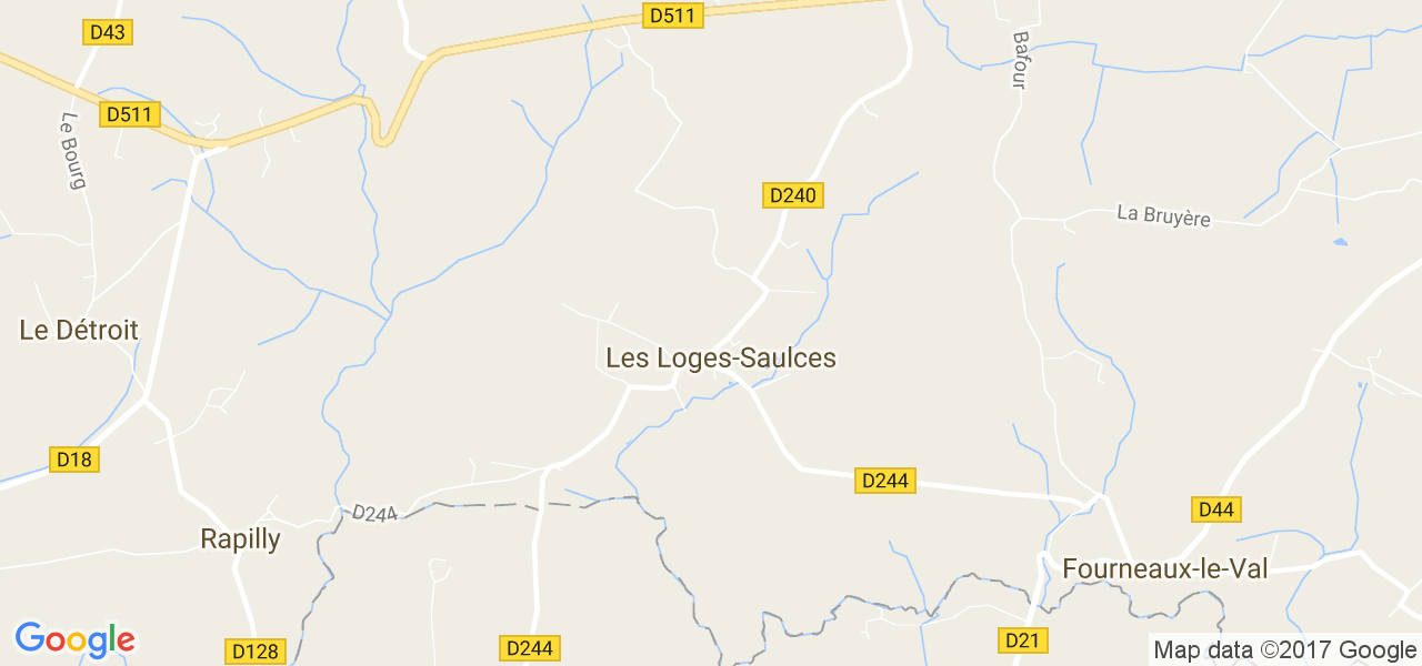 map de la ville de Loges-Saulces