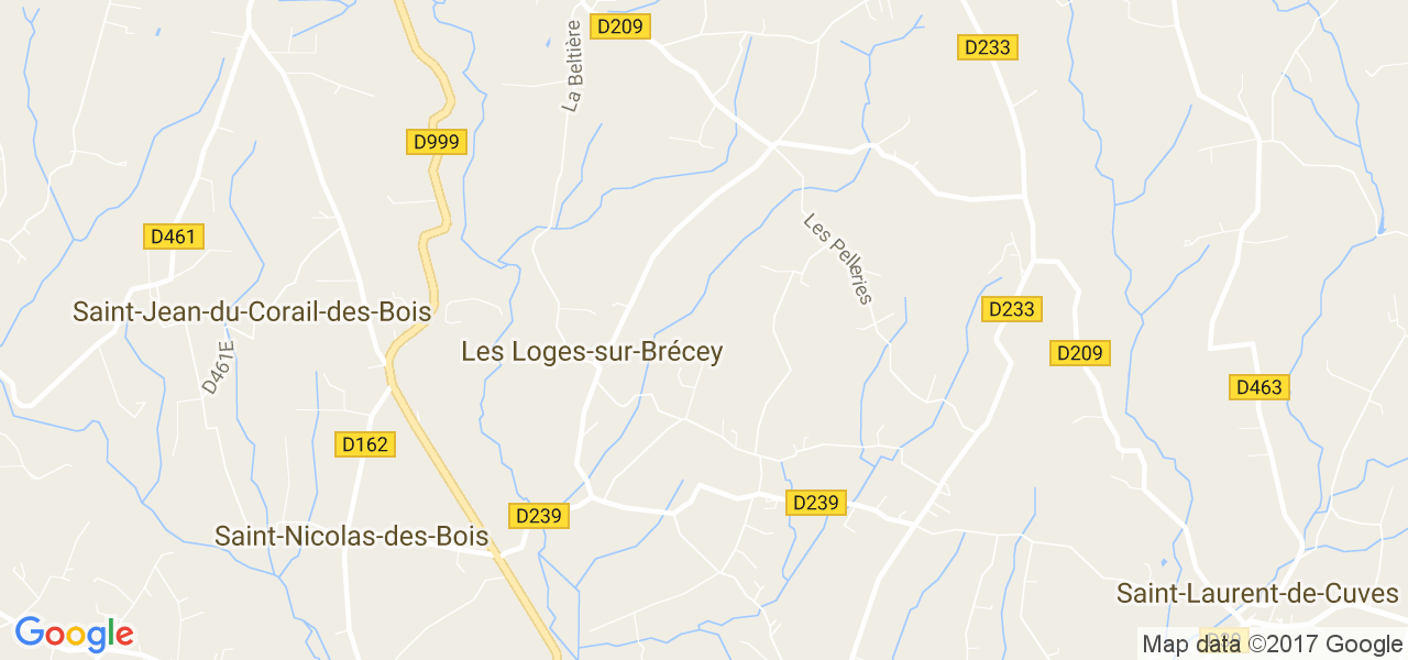 map de la ville de Loges-sur-Brécey