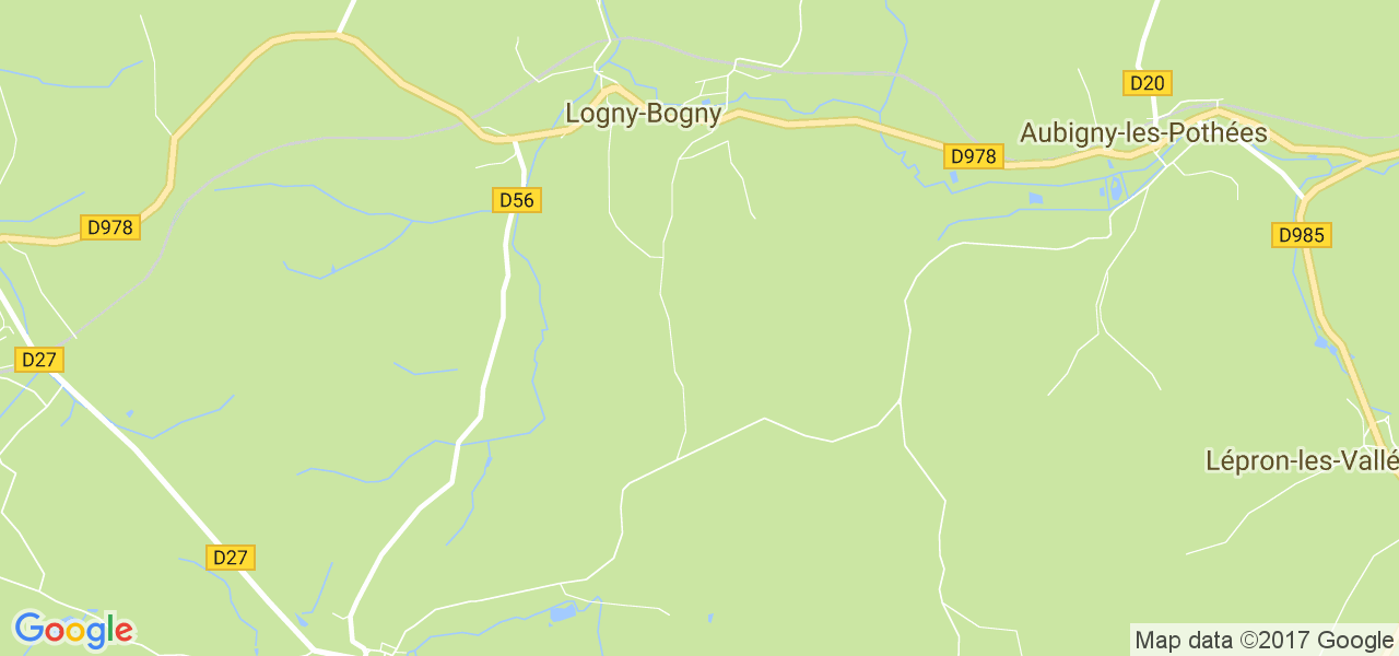 map de la ville de Logny-Bogny