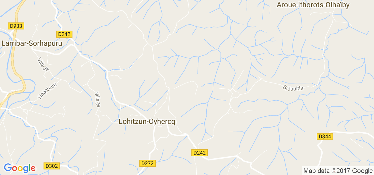 map de la ville de Lohitzun-Oyhercq