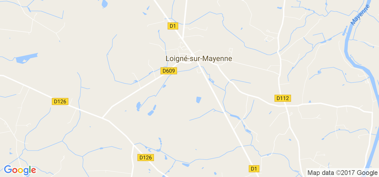 map de la ville de Loigné-sur-Mayenne