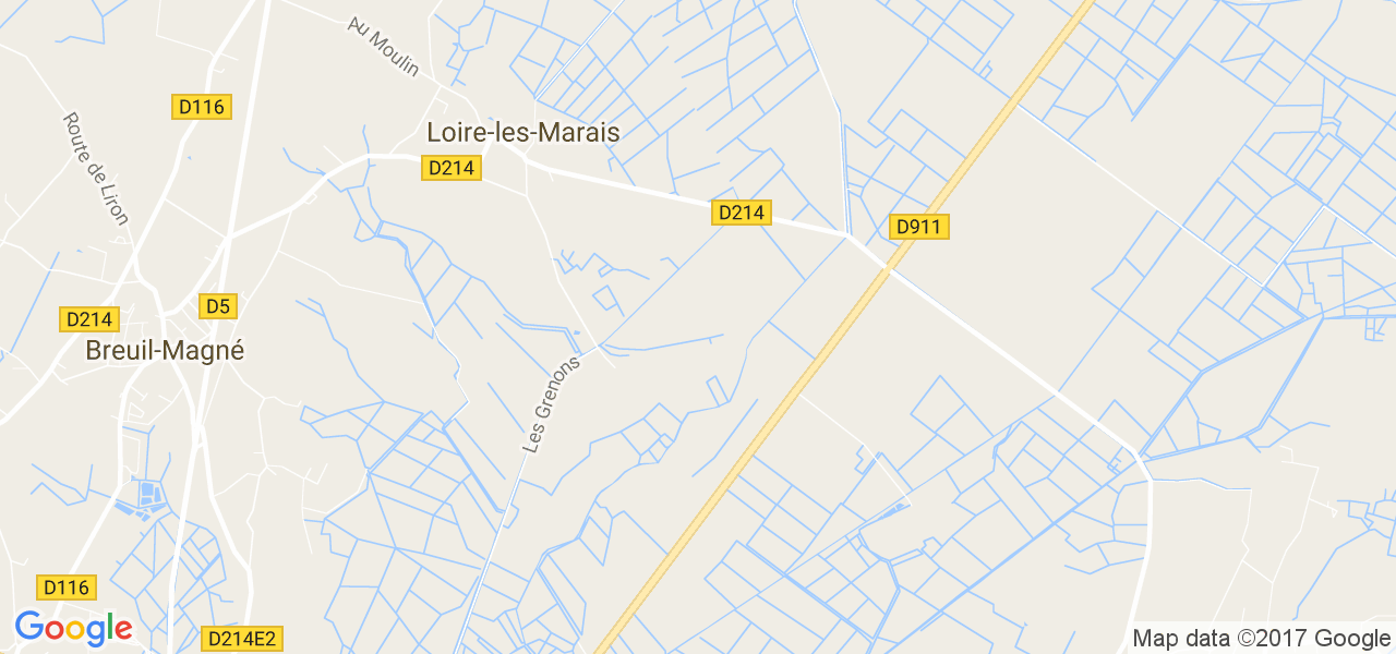 map de la ville de Loire-les-Marais