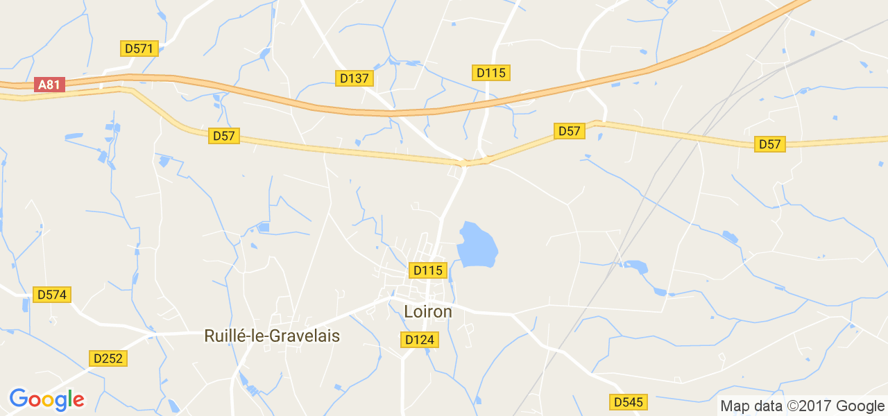 map de la ville de Loiron