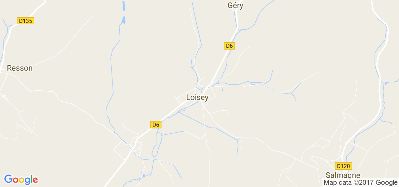 map de la ville de Loisey-Culey