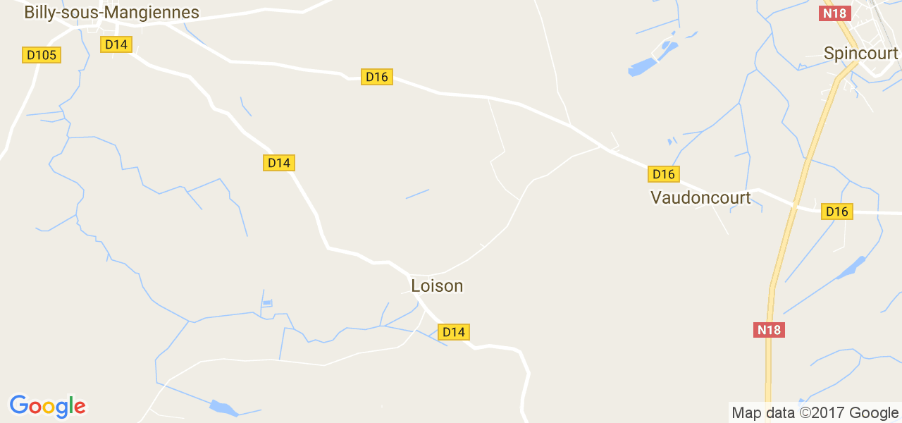 map de la ville de Loison