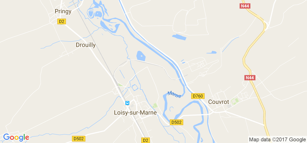 map de la ville de Loisy-sur-Marne