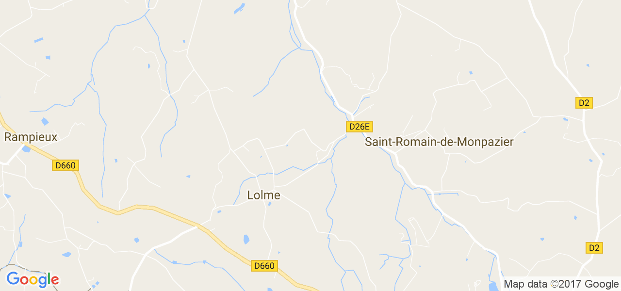 map de la ville de Lolme