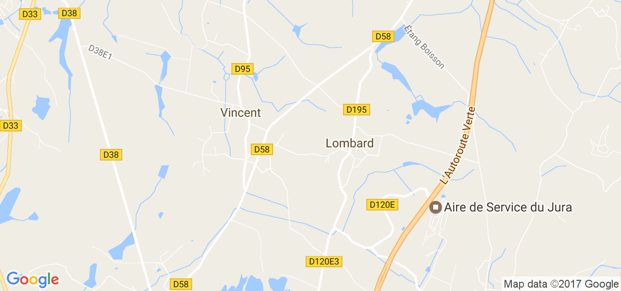 map de la ville de Lombard