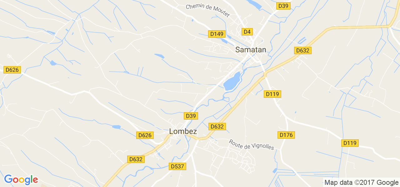 map de la ville de Lombez