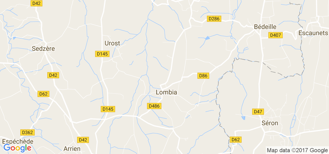 map de la ville de Lombia