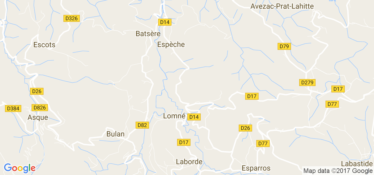 map de la ville de Lomné