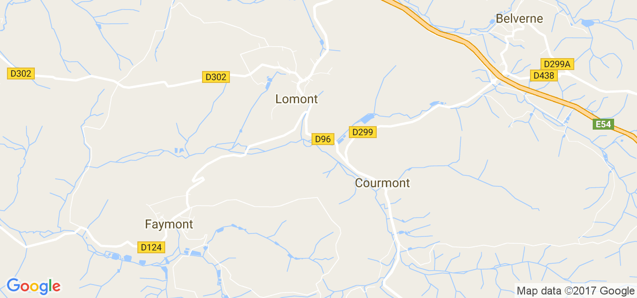 map de la ville de Lomont