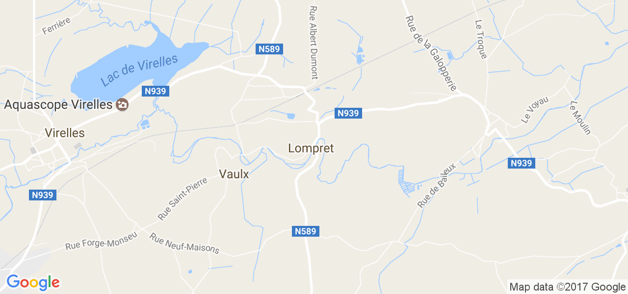 map de la ville de Lompret