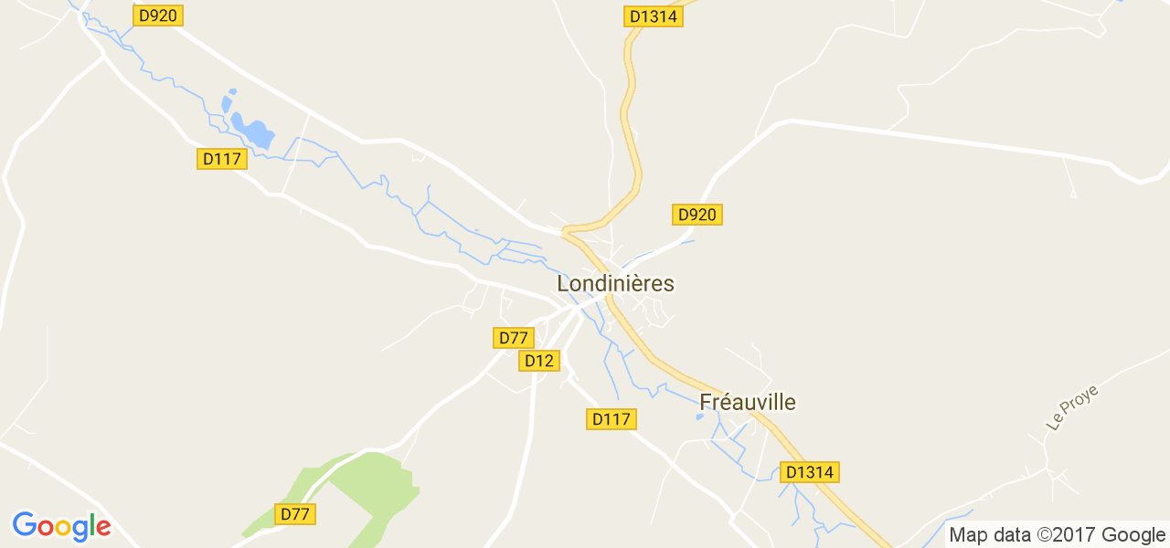 map de la ville de Londinières