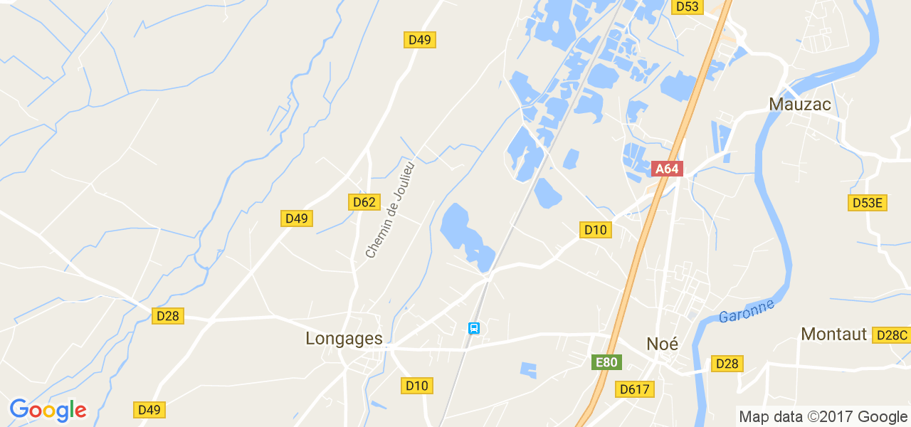 map de la ville de Longages