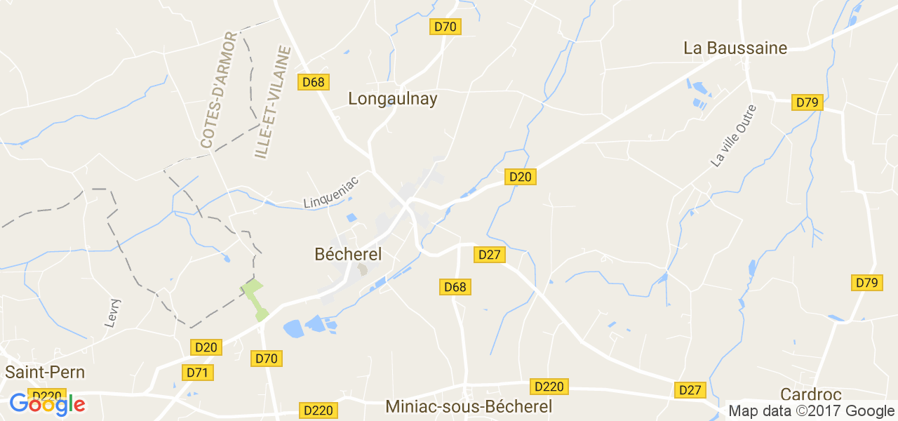 map de la ville de Longaulnay