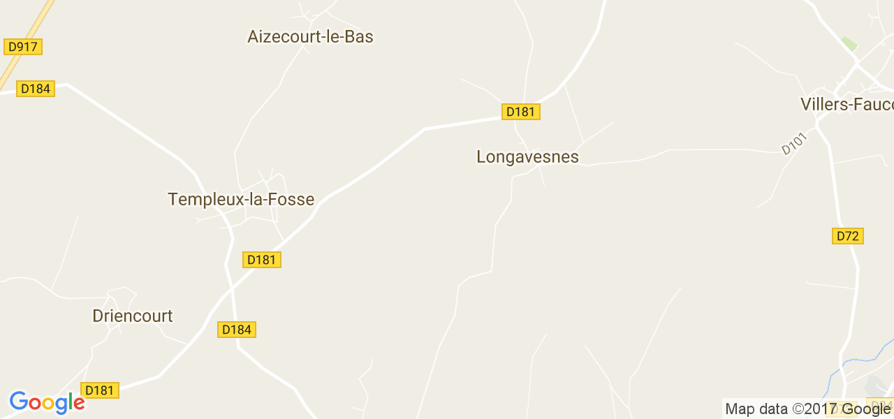 map de la ville de Longavesnes