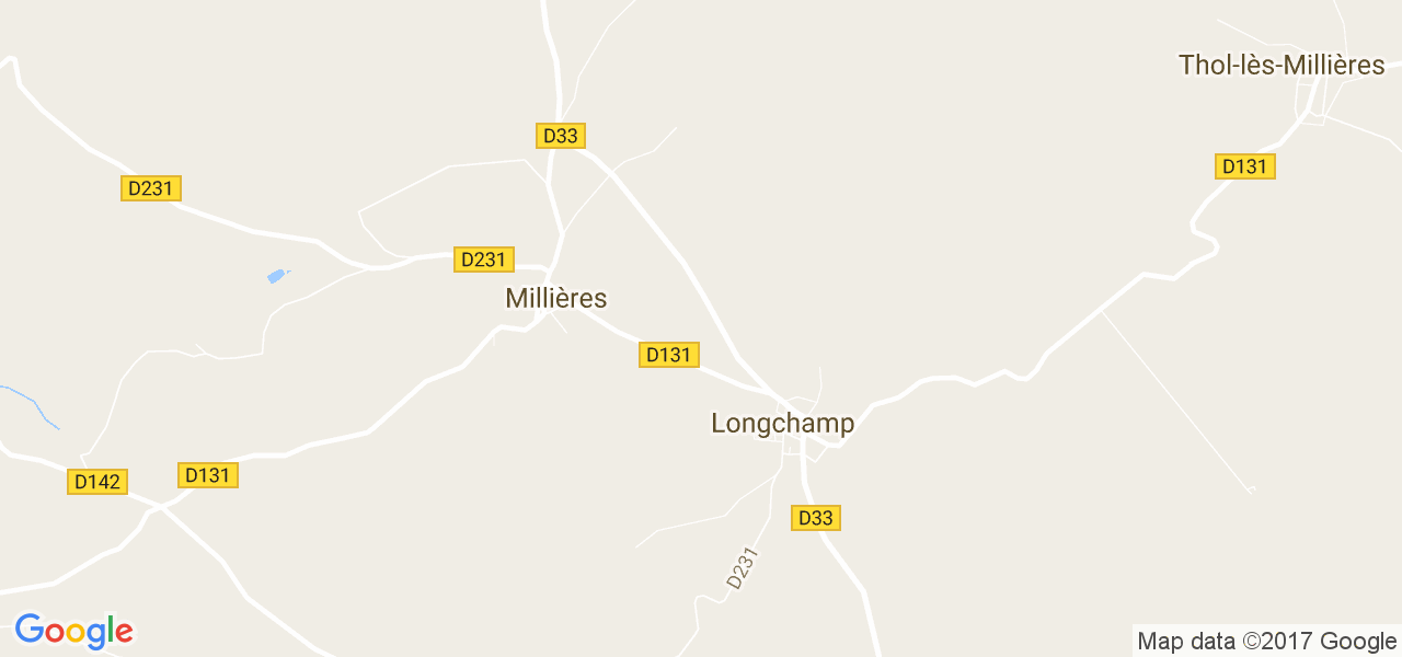 map de la ville de Longchamp