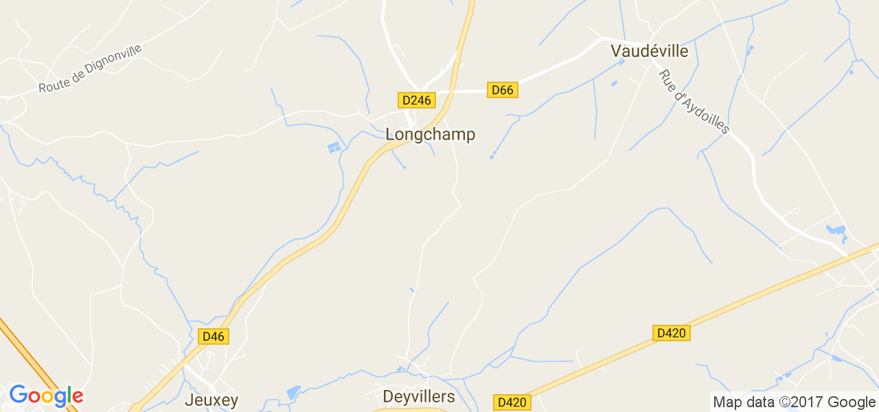 map de la ville de Longchamp