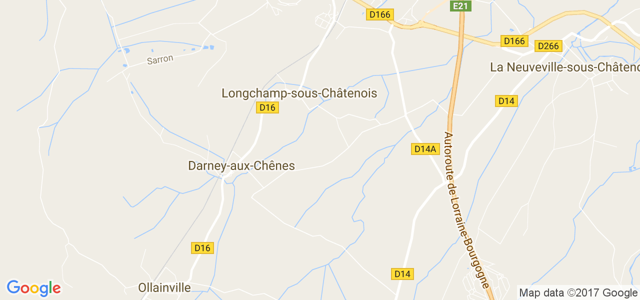 map de la ville de Longchamp-sous-Châtenois