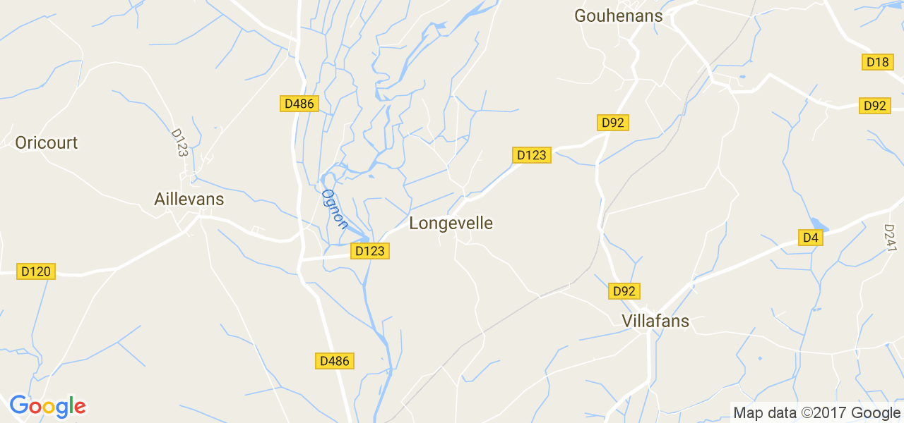 map de la ville de Longevelle