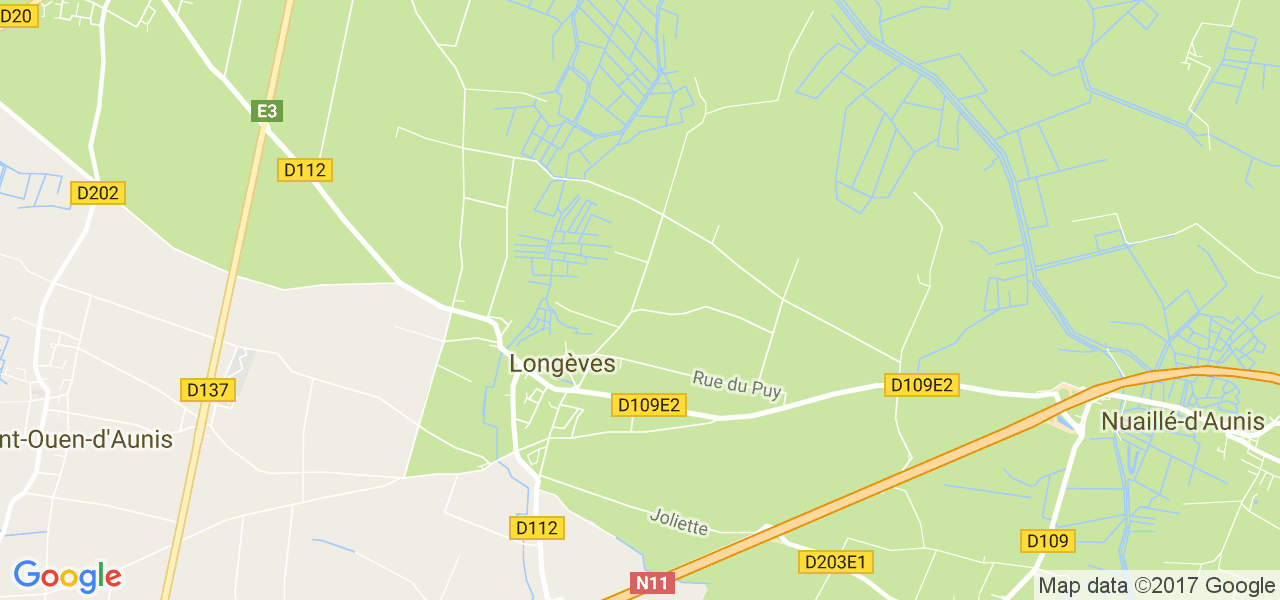 map de la ville de Longèves