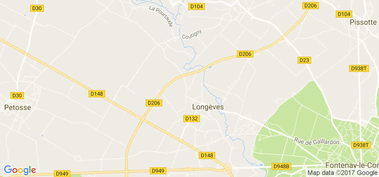 map de la ville de Longèves