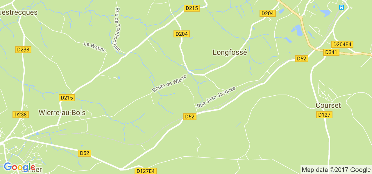 map de la ville de Longfossé