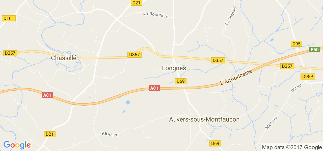 map de la ville de Longnes