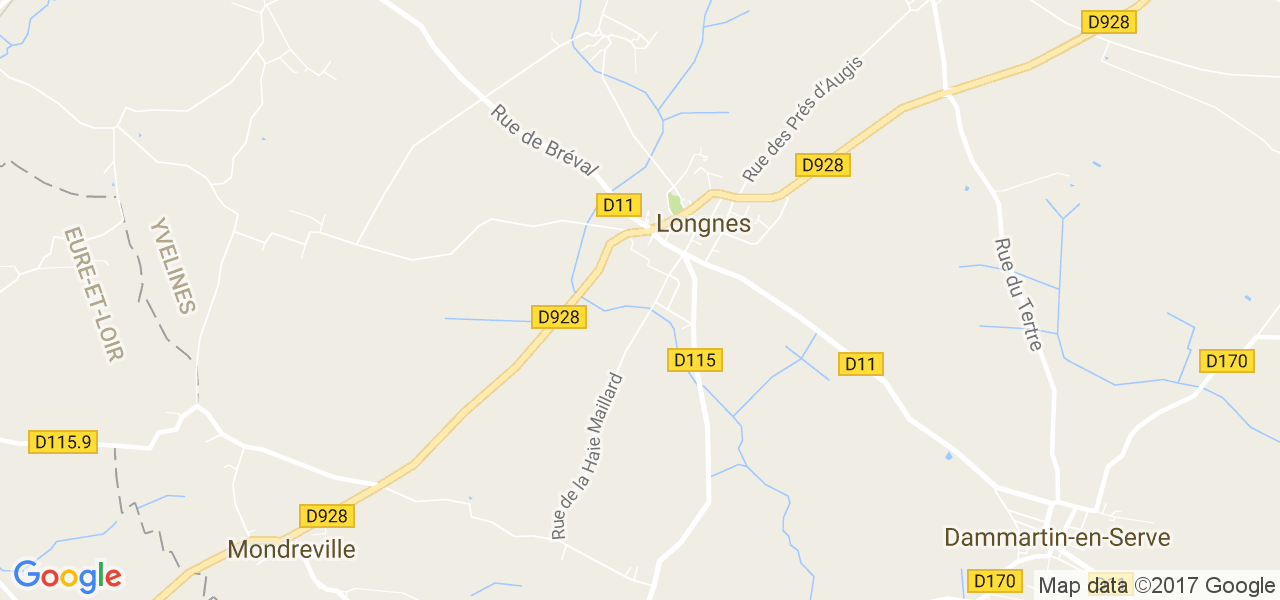 map de la ville de Longnes