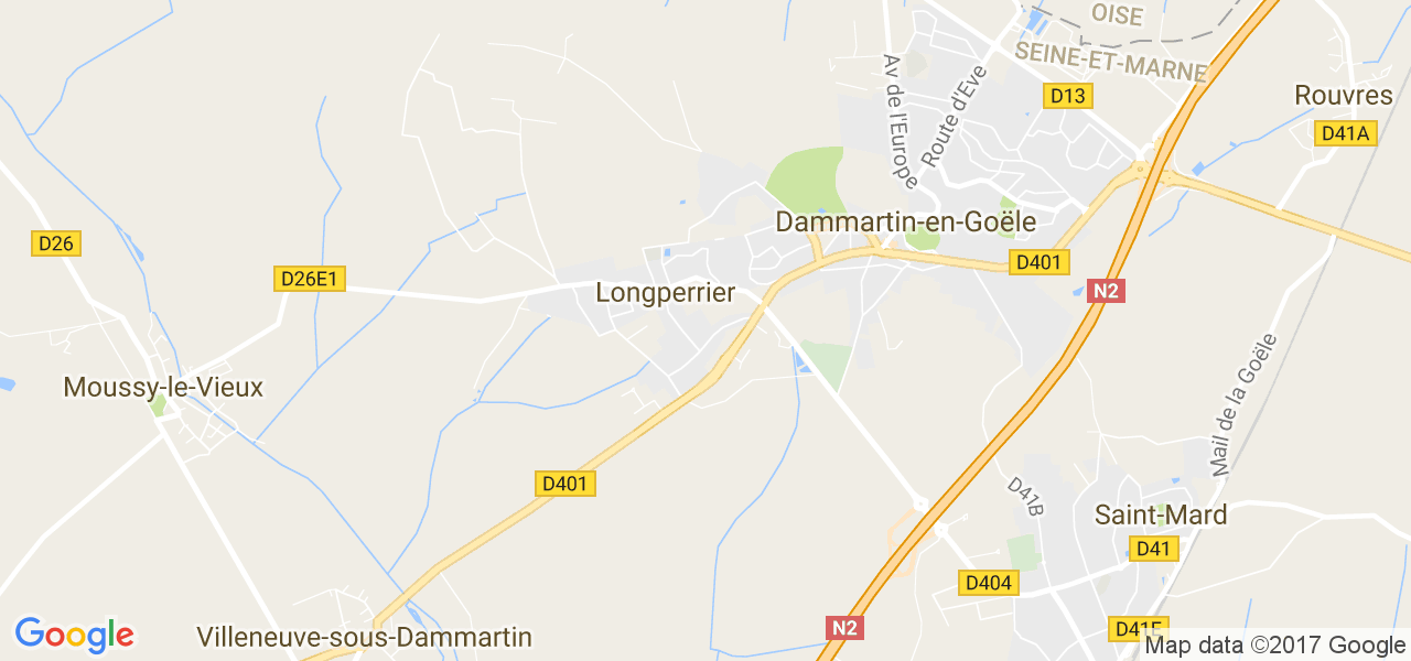 map de la ville de Longperrier