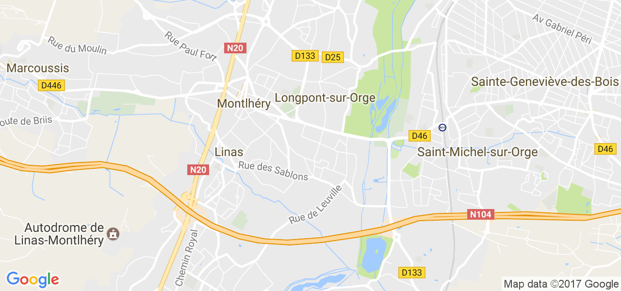 map de la ville de Longpont-sur-Orge