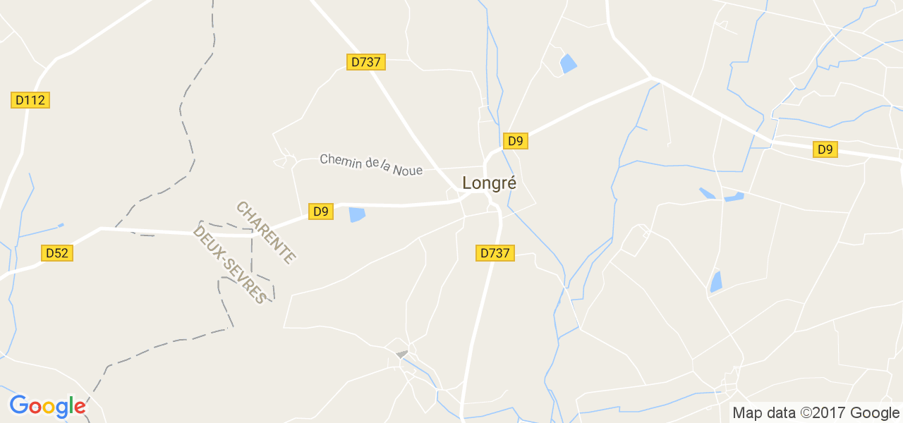 map de la ville de Longré