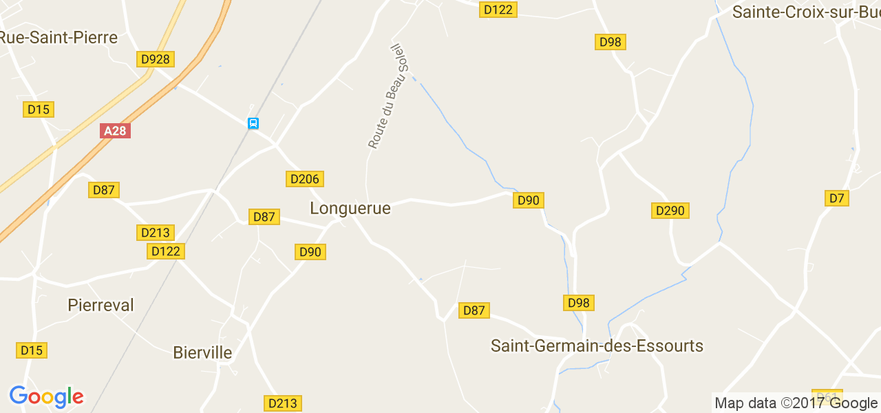 map de la ville de Longuerue