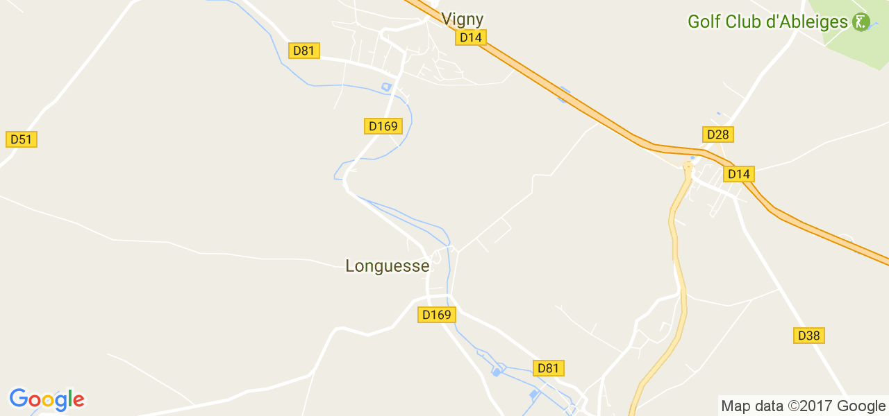 map de la ville de Longuesse