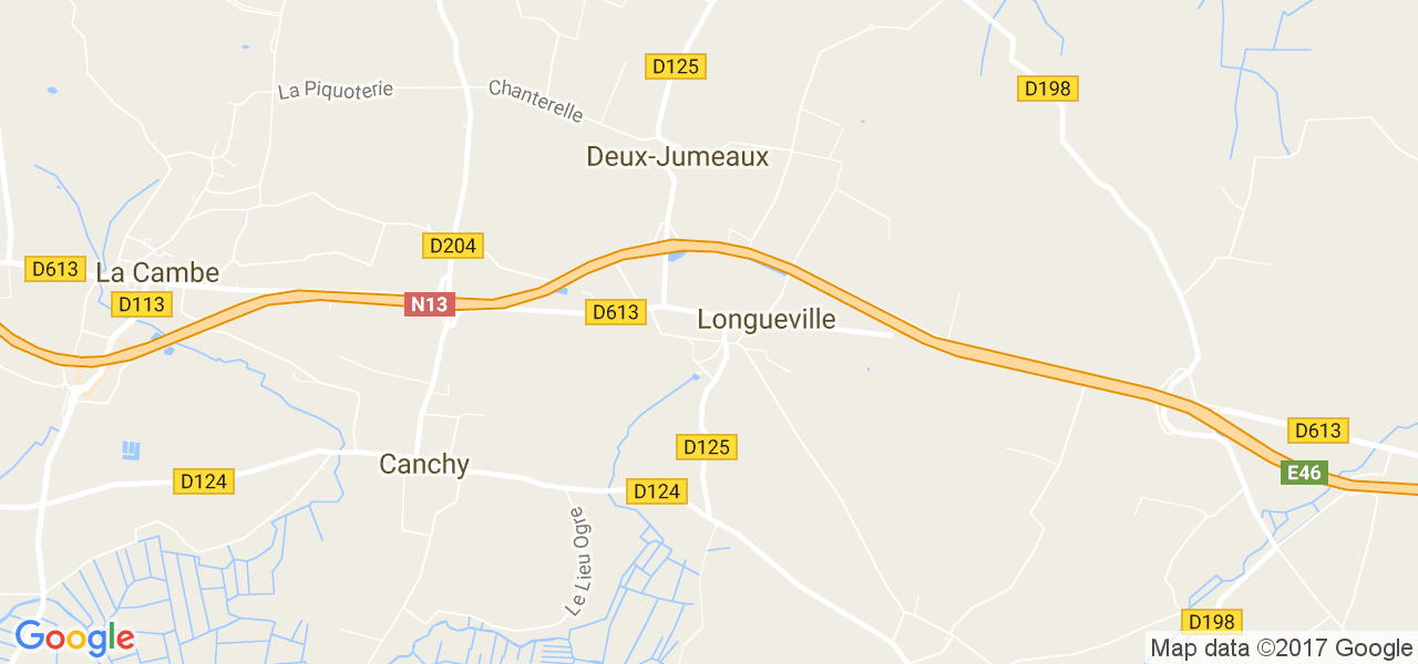 map de la ville de Longueville