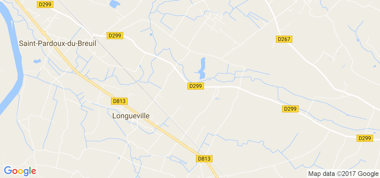 map de la ville de Longueville