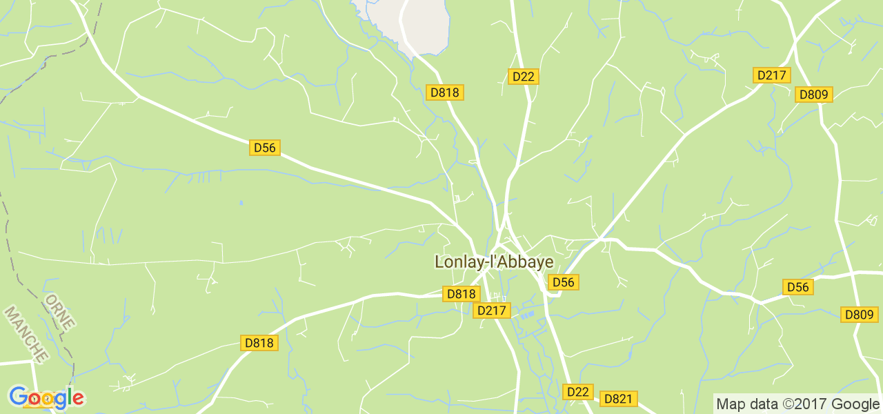 map de la ville de Lonlay-l'Abbaye