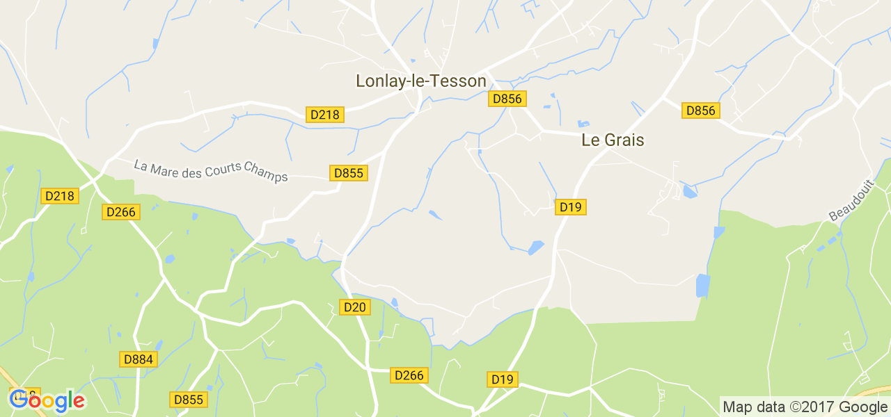 map de la ville de Lonlay-le-Tesson
