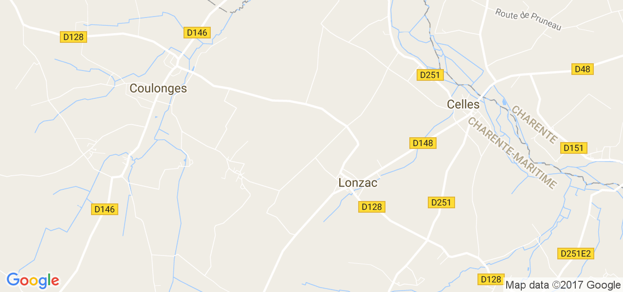 map de la ville de Lonzac