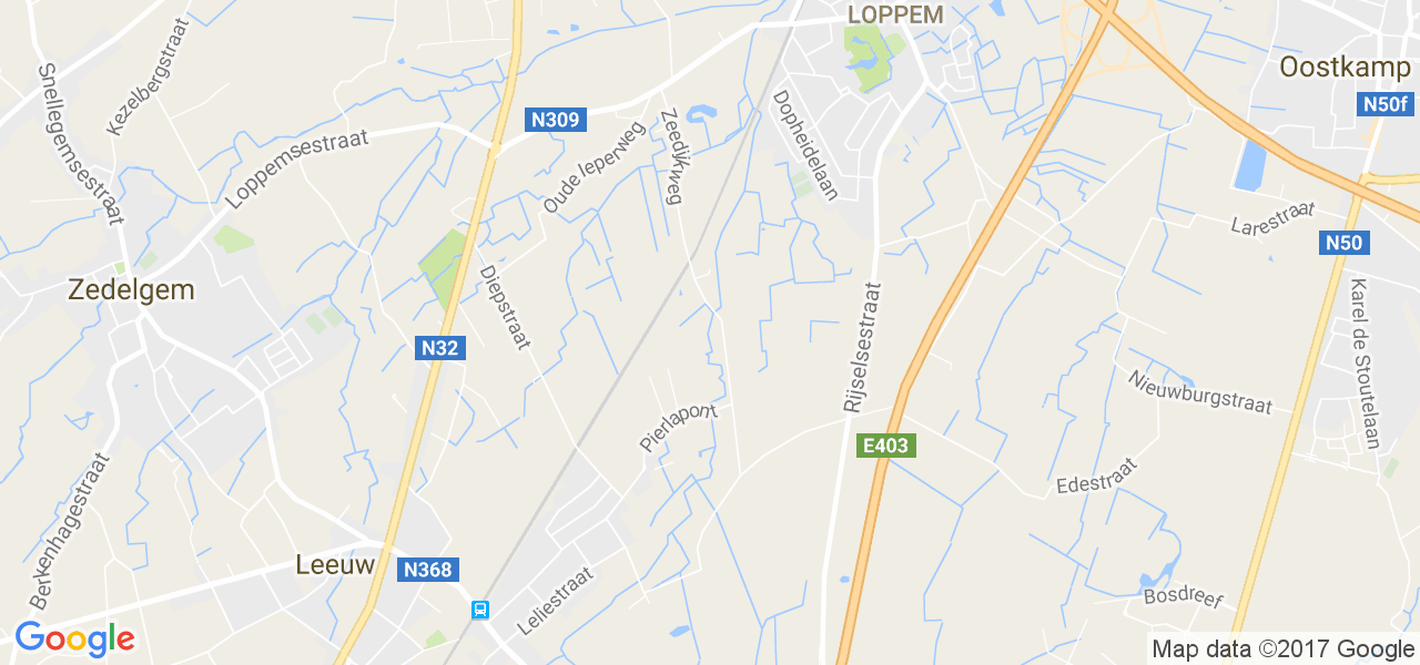 map de la ville de Loppem