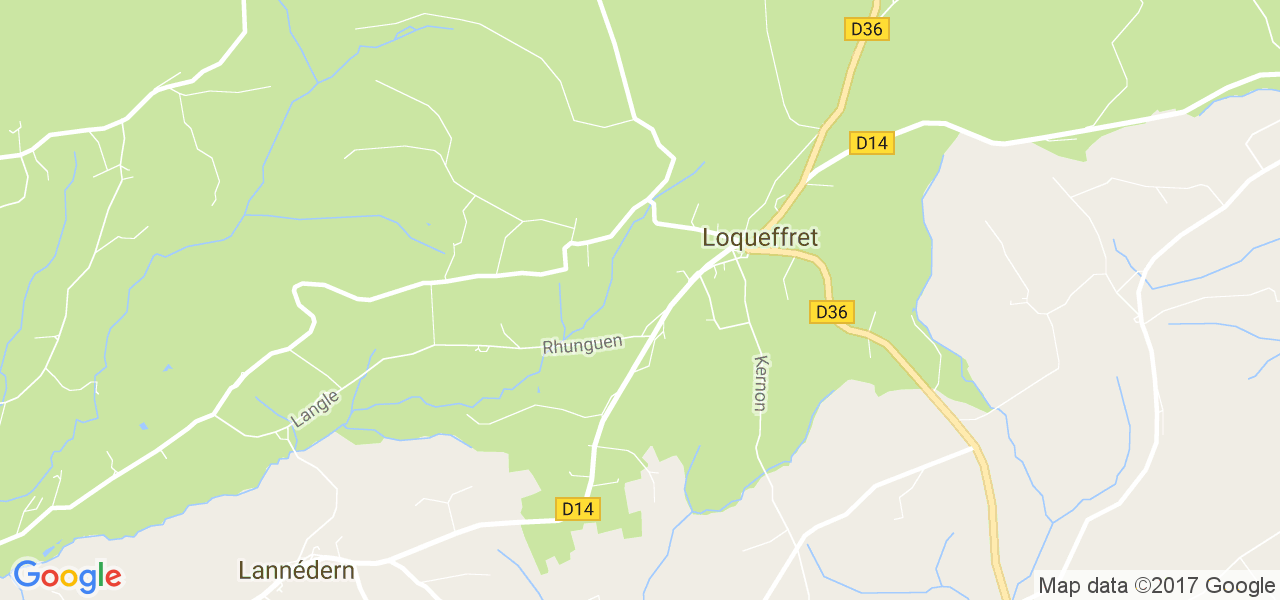 map de la ville de Loqueffret