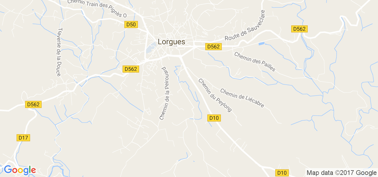 map de la ville de Lorgues