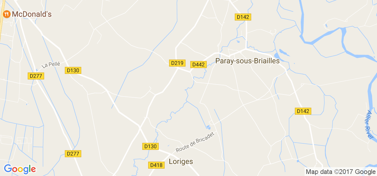 map de la ville de Loriges