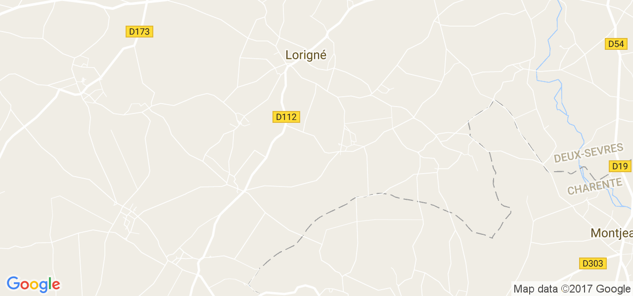 map de la ville de Lorigné