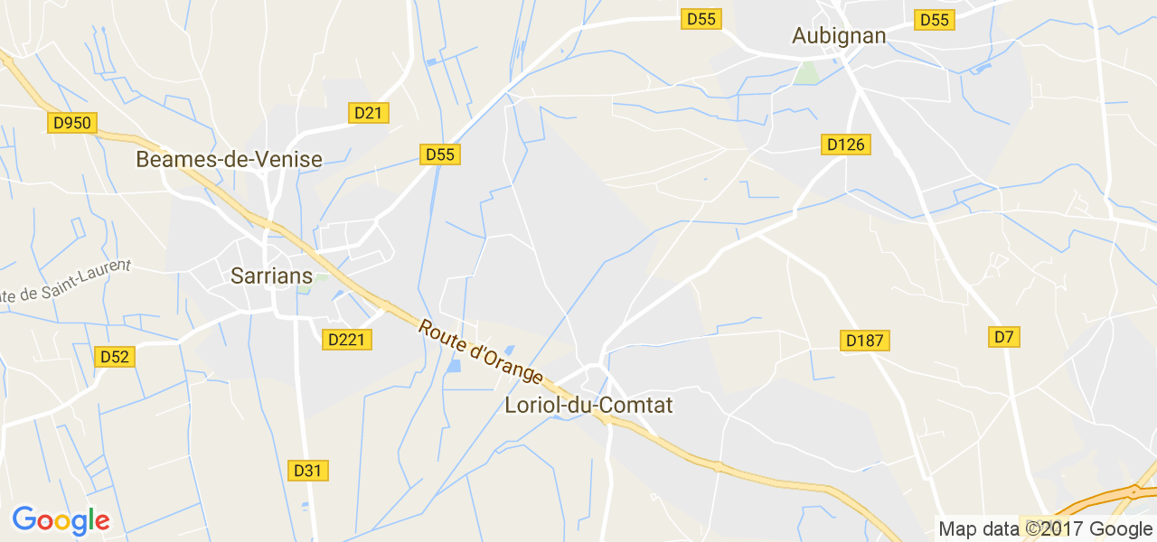 map de la ville de Loriol-du-Comtat