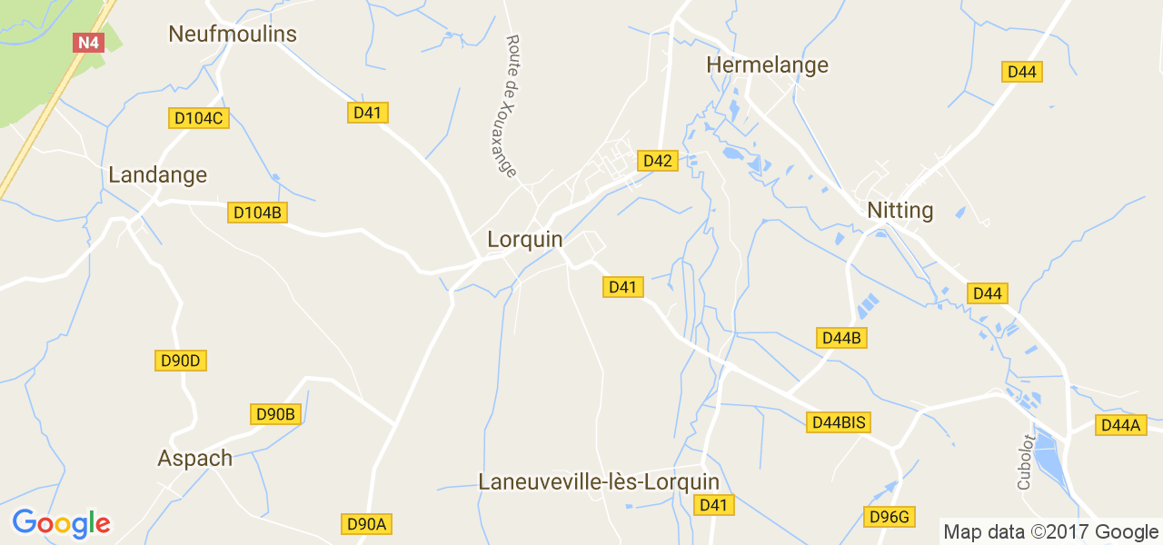 map de la ville de Lorquin