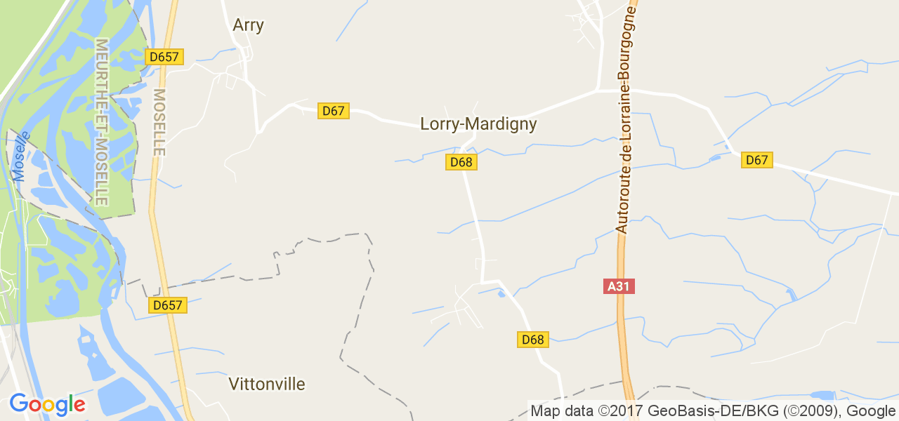 map de la ville de Lorry-Mardigny