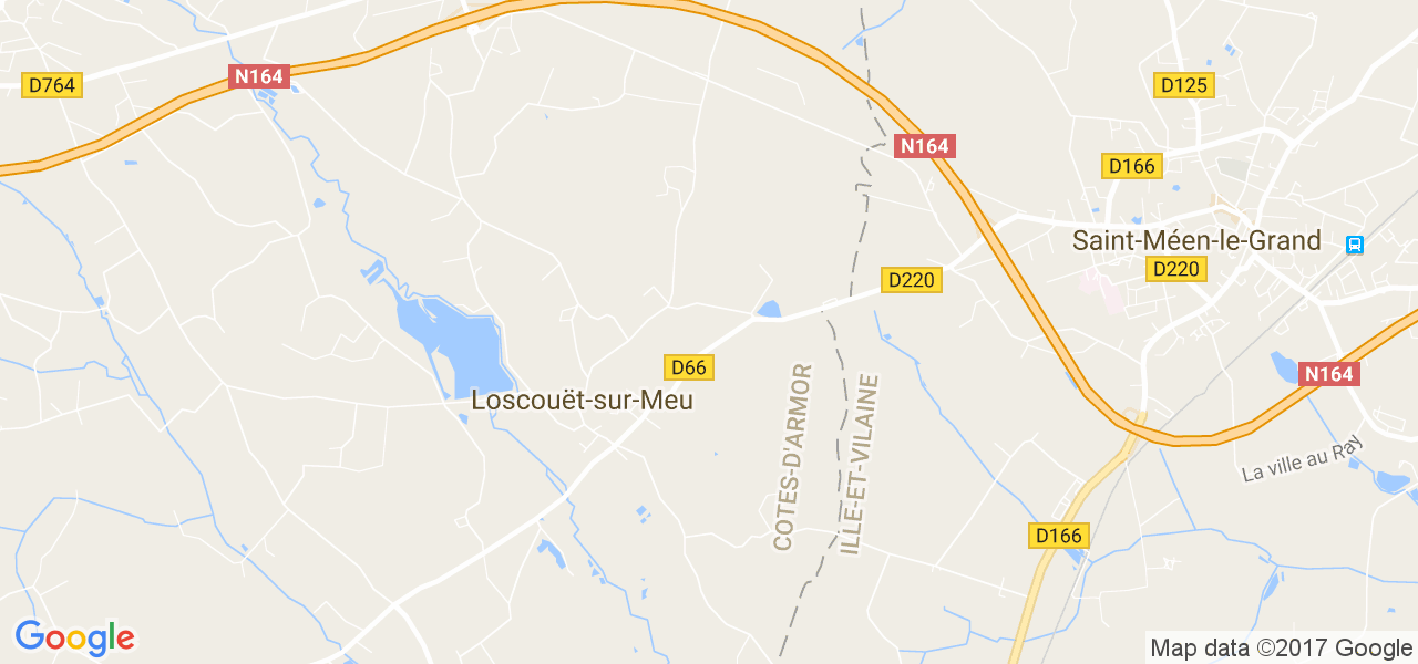 map de la ville de Loscouët-sur-Meu